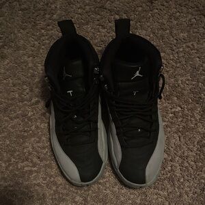 Jordan Men's Black and Gray High-Top Sneakers